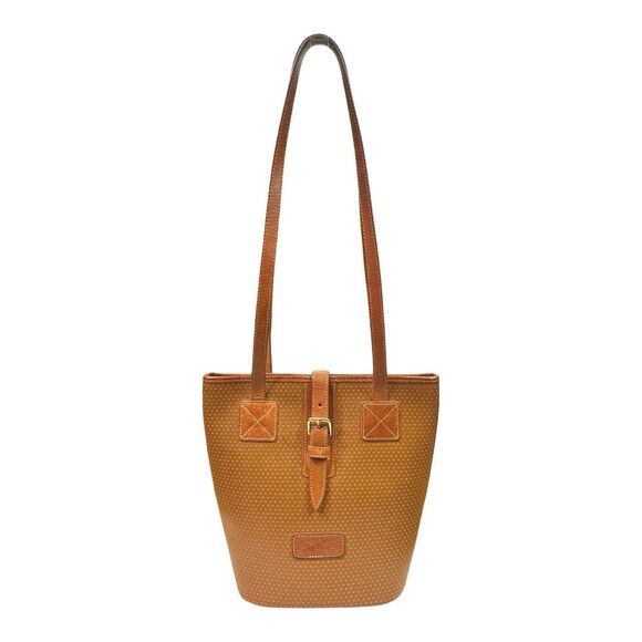 Vintage Dooney & Bourke Caramel Cabriolet Leather Bucket Bag - 10” x 7.5” x 5” - Picture 1 of 14
